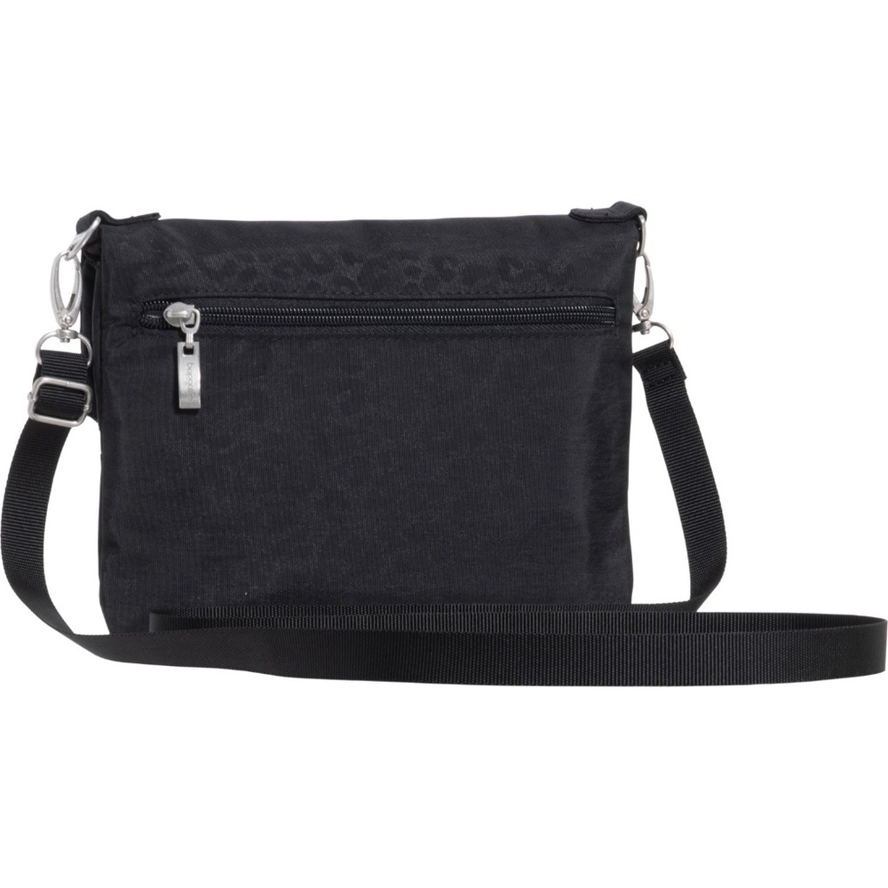 Baggallini Flip Zip Crossbody Bag, Black Cheetah Embossed, NWT - Picture 2 of 6